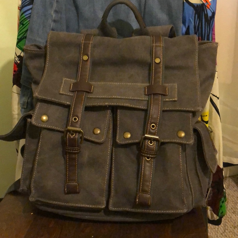 Boho Gray Backpack